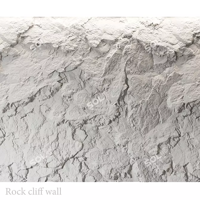  Seamless Cliff Wall 3D Scene 3D model image 1