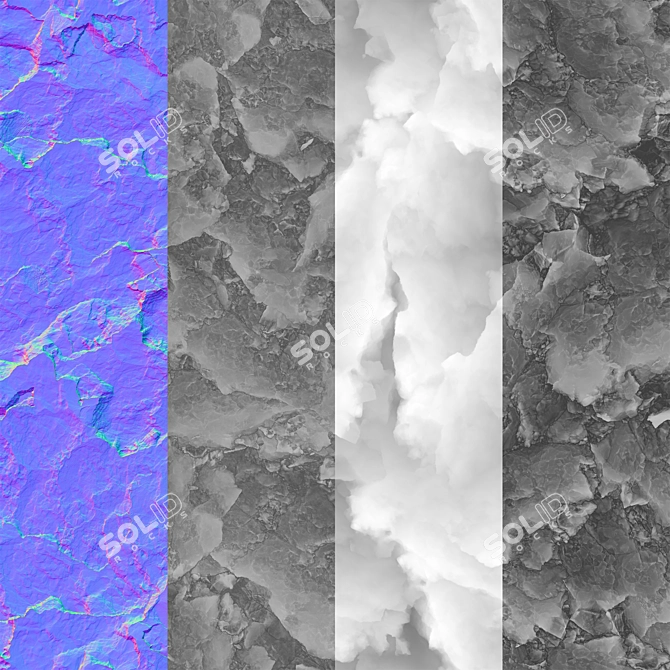  Seamless Cliff Wall 3D Scene 3D model image 3