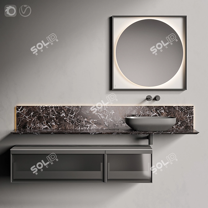 Italian Bathroom Set by Antonio Lupi 3D model image 1