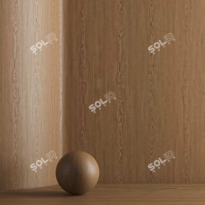 Seamless Oak Wood Texture Set 3D model image 4