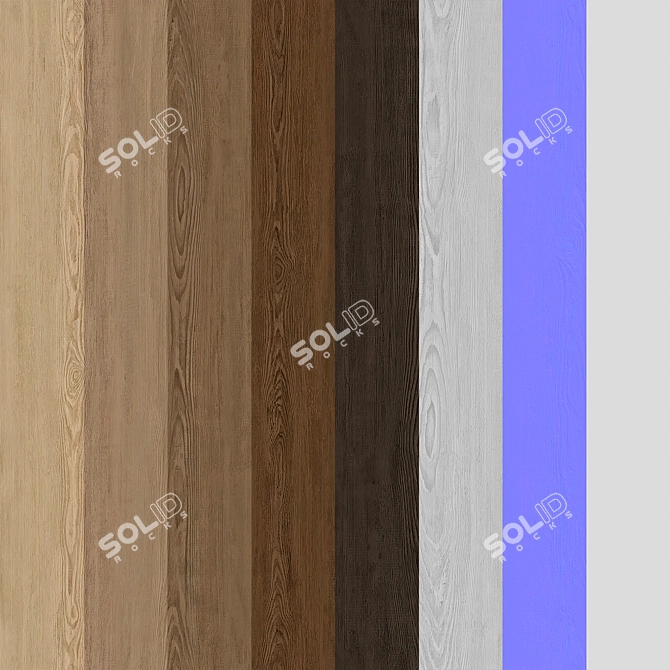 Seamless Oak Wood Texture Set 3D model image 7