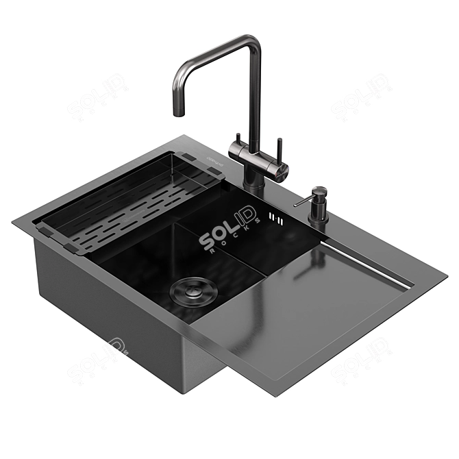 Gerhans Stainless Steel Kitchen Sink 3D model image 27