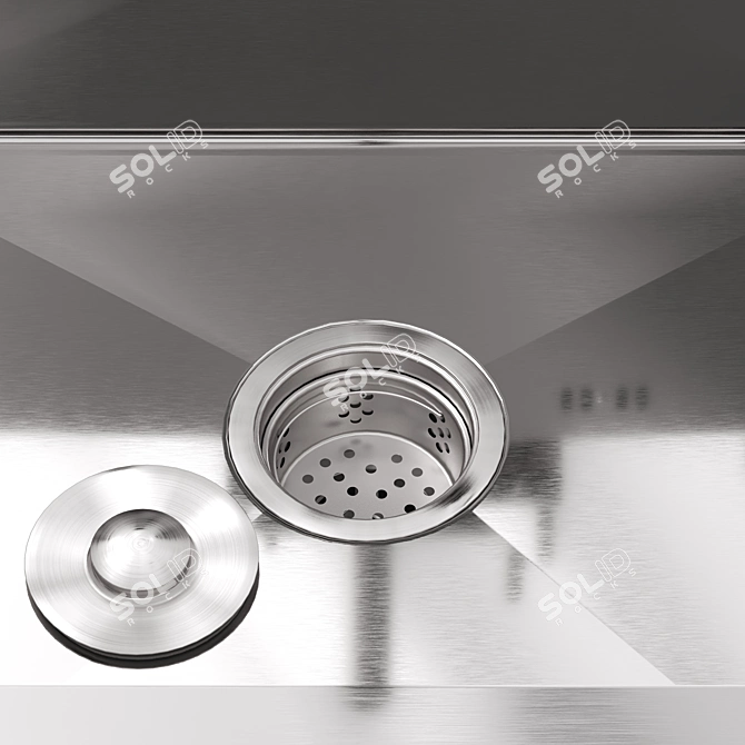 Gerhans Stainless Steel Kitchen Sink 3D model image 32