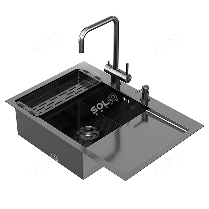 Gerhans Stainless Steel Kitchen Sink 3D model image 33