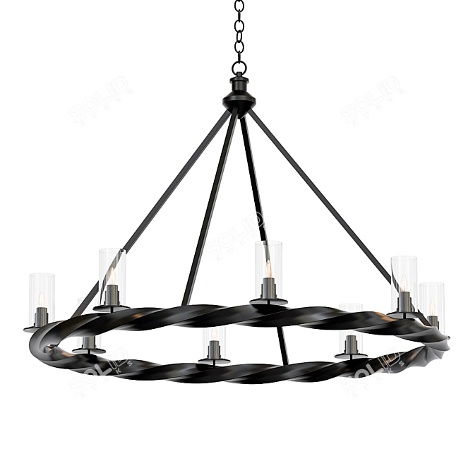 Elegant Orson Chandelier by Currey 3D model image 1