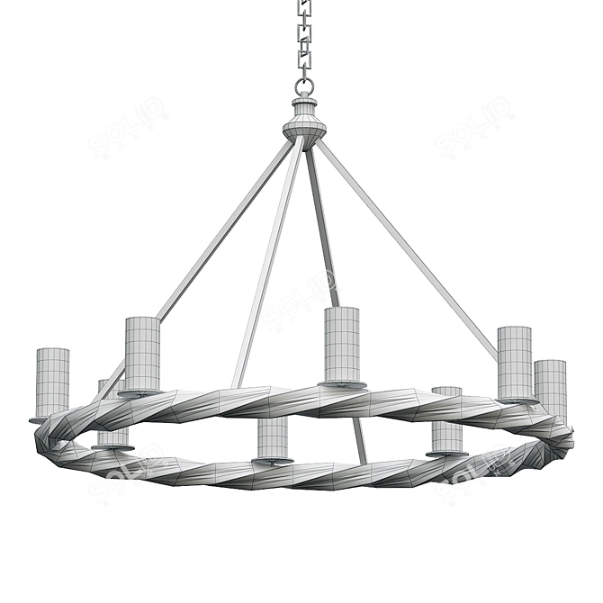 Elegant Orson Chandelier by Currey 3D model image 2