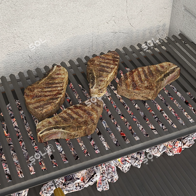 Antille Palazzetti Brick BBQ Grill 3D model image 4