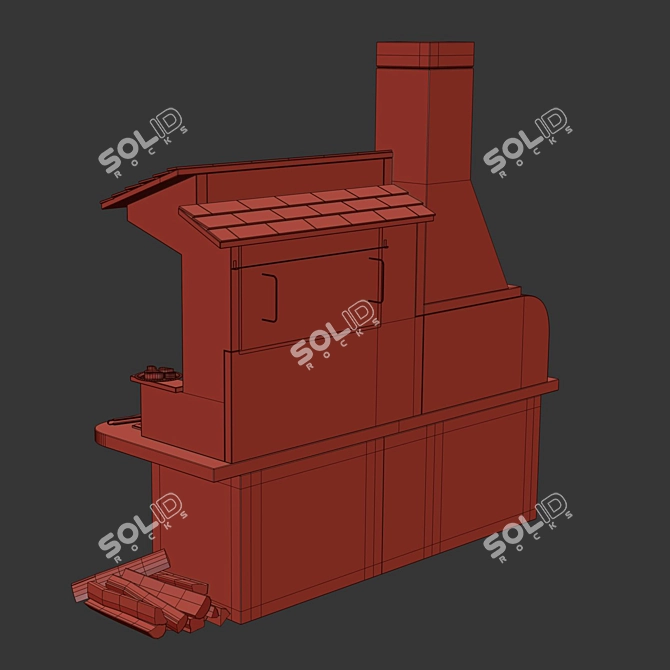 Antille Palazzetti Brick BBQ Grill 3D model image 6