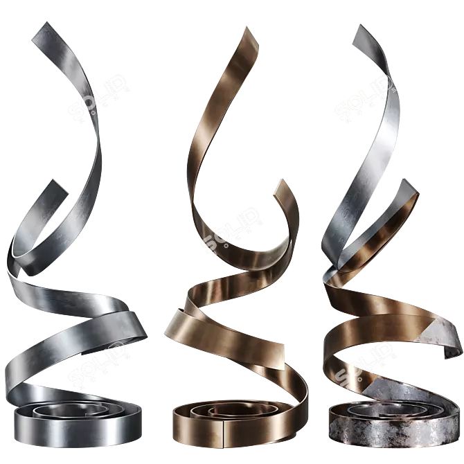 Modern Metal Sculpture by Damon Hyldreth 3D model image 1