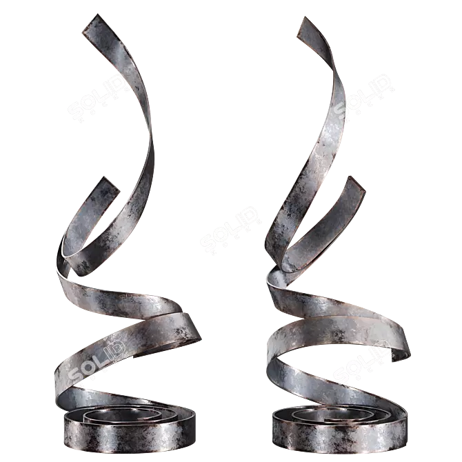 Modern Metal Sculpture by Damon Hyldreth 3D model image 3