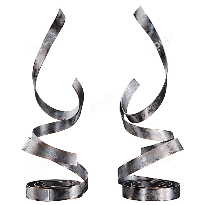 Modern Metal Sculpture by Damon Hyldreth 3D model image 4