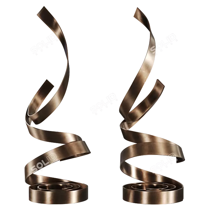 Modern Metal Sculpture by Damon Hyldreth 3D model image 5