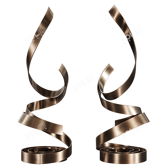 Modern Metal Sculpture by Damon Hyldreth 3D model image 6