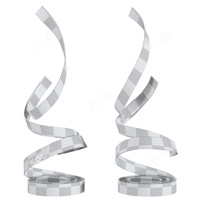 Modern Metal Sculpture by Damon Hyldreth 3D model image 7