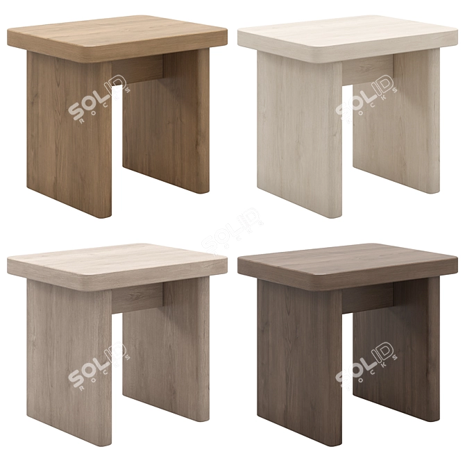  Amalfi Seating Duo: Stool & Bench 3D model image 2