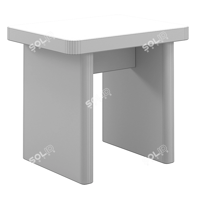  Amalfi Seating Duo: Stool & Bench 3D model image 4