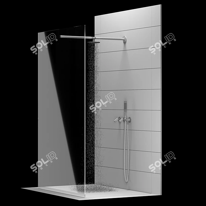 Agape Kaa Waterfall Shower System 3D model image 4