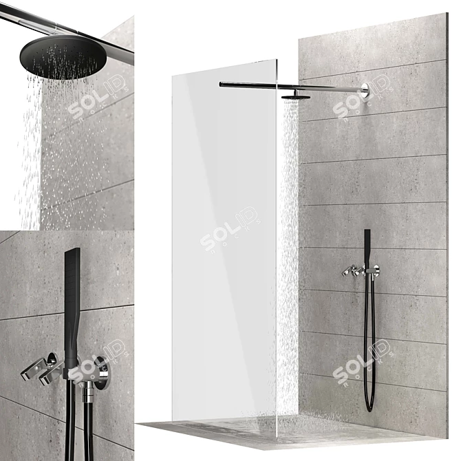 Agape Kaa Waterfall Shower System 3D model image 5