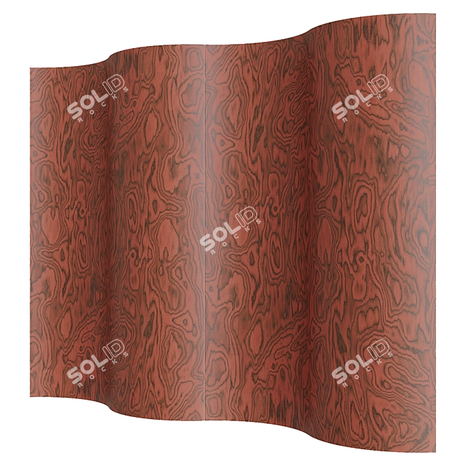 Sottsass Veneer Room Divider 3D model image 3