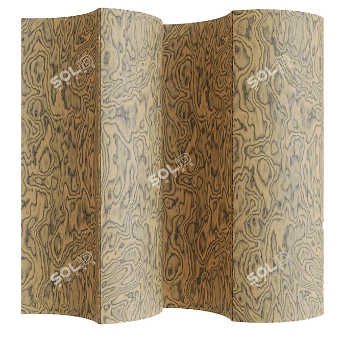 Sottsass Veneer Room Divider 3D model image 4