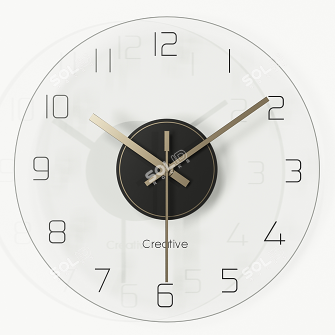 12" Glass Wall Clock AliExpress 3D model image 2