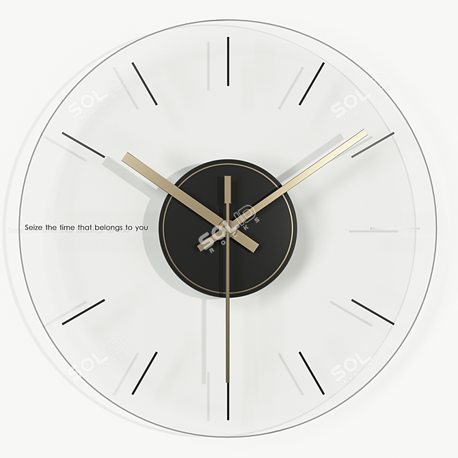 12" Glass Wall Clock AliExpress 3D model image 3