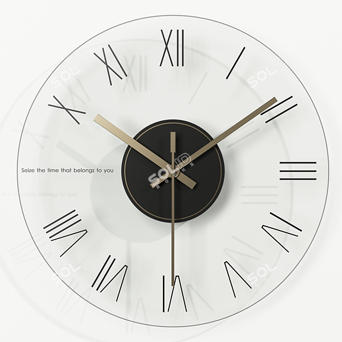 12" Glass Wall Clock AliExpress 3D model image 4