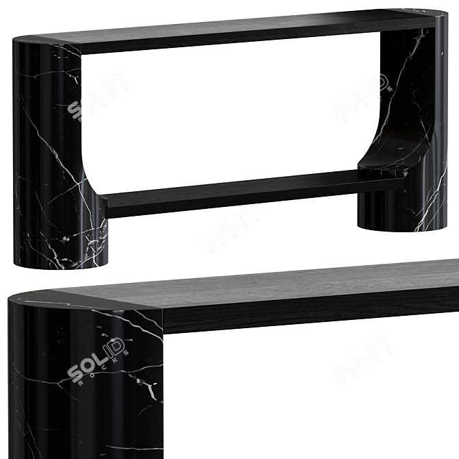 CB2 Dual Material Console Table 3D model image 2