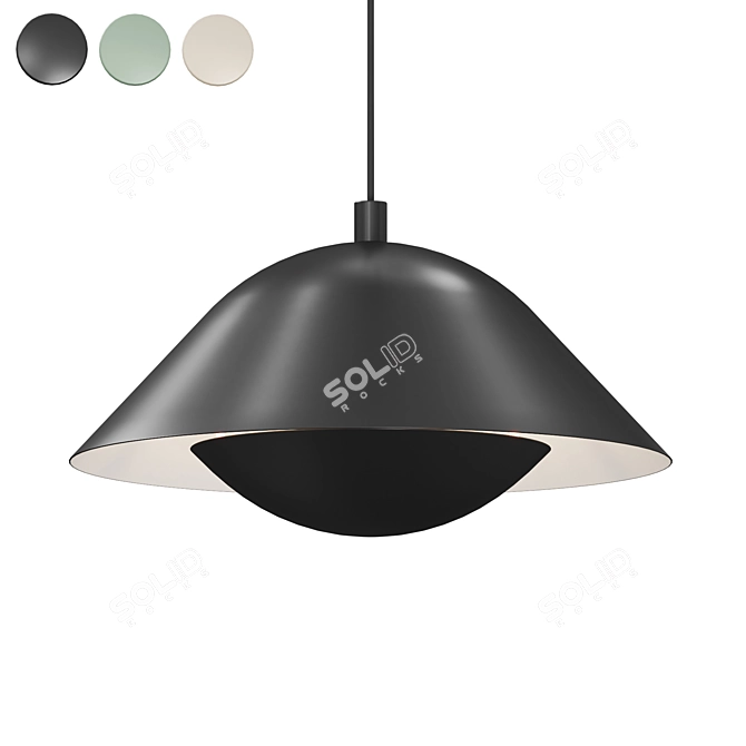 Sleek Nordic Pendant Lighting 3D model image 2