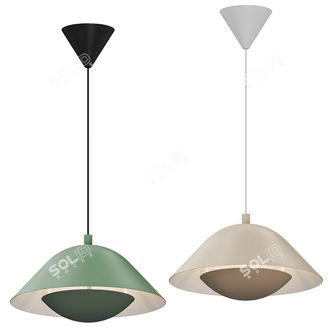 Sleek Nordic Pendant Lighting 3D model image 3