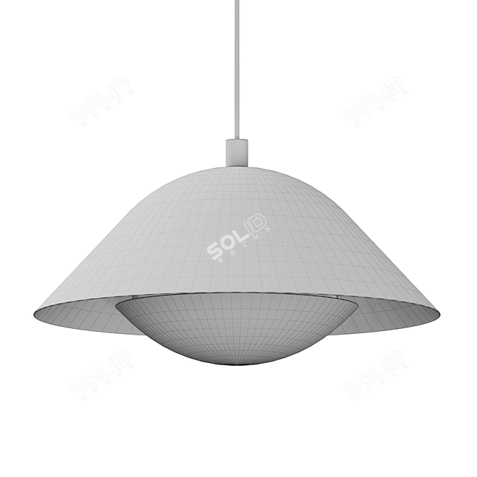 Sleek Nordic Pendant Lighting 3D model image 1