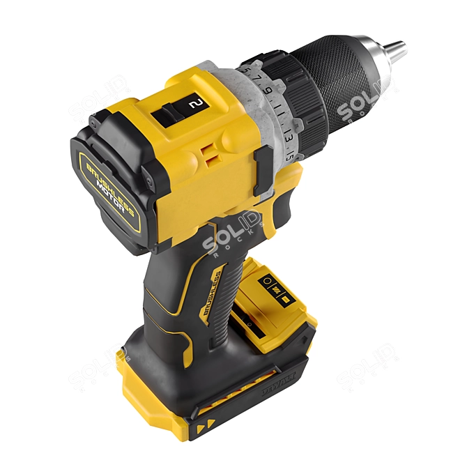 XR 18V Brushless Drill: Compact, Powerful 3D model image 3