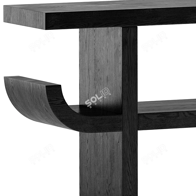 Dual-Material CB2 Console Table 3D model image 4