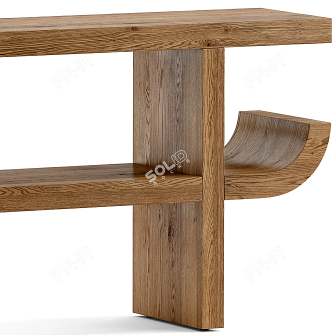 Dual-Material CB2 Console Table 3D model image 5