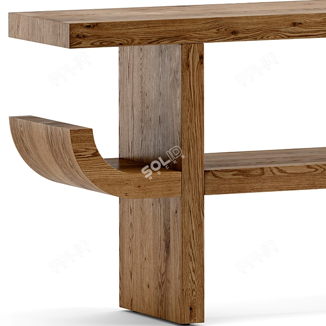 Dual-Material CB2 Console Table 3D model image 6