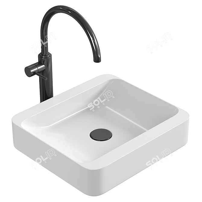 Geneva Washbasin: Elegant Bathroom Essential 3D model image 1