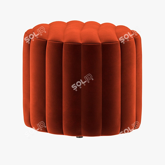 Stylish Round Pouf by Wittmann 3D model image 2