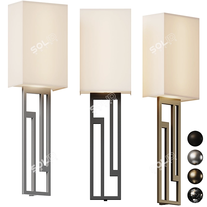 Vander LED Vertical Wall Sconce 3D model image 1