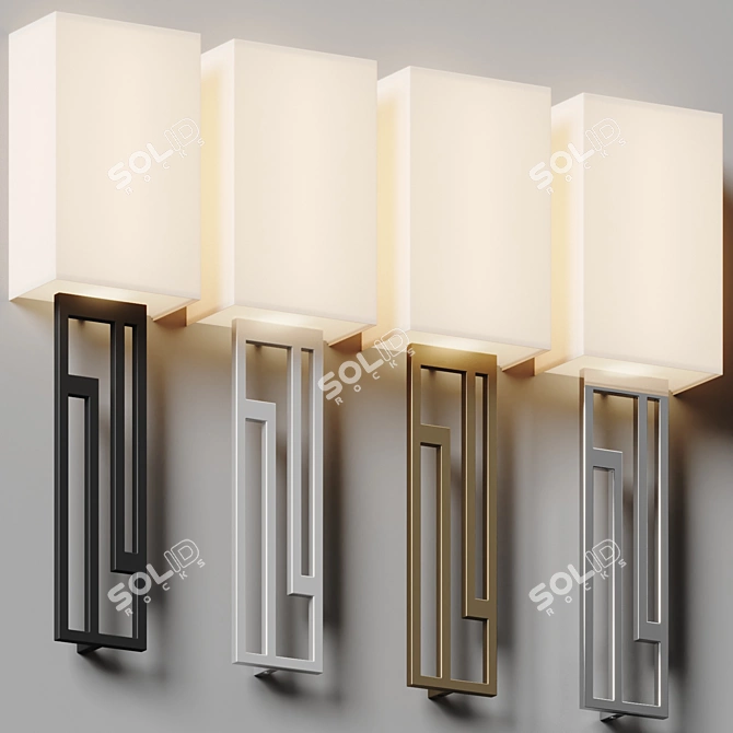 Vander LED Vertical Wall Sconce 3D model image 4