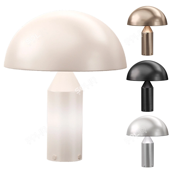 Modern Oluce Atollo Table Lamp 3D model image 2