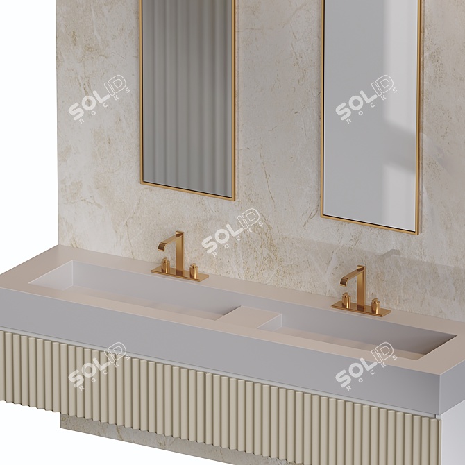 Modern Bathroom Furniture Set Influence 3D model image 3