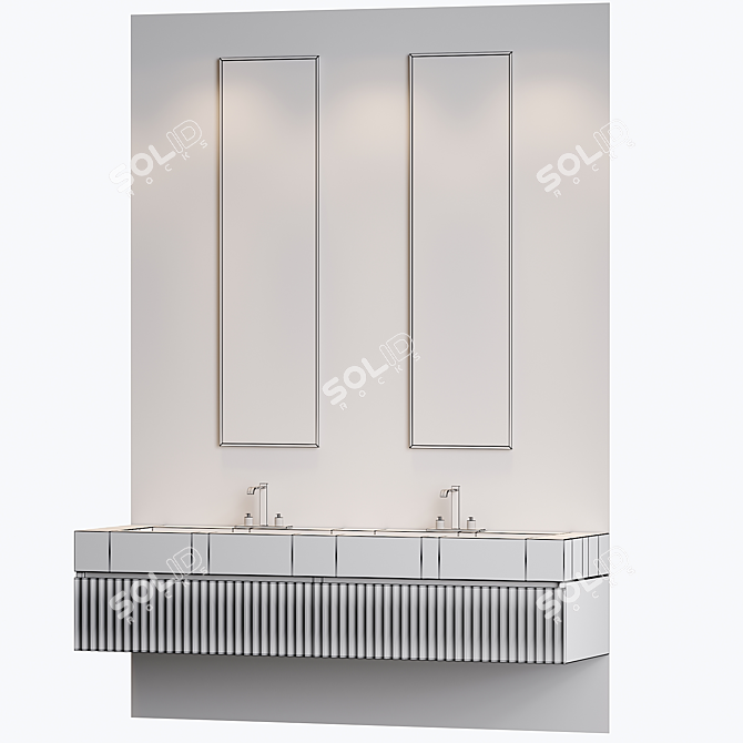 Modern Bathroom Furniture Set Influence 3D model image 4