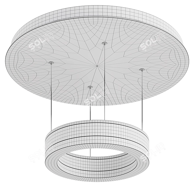 WiFi-Enabled Color-Changing LED Pendant 3D model image 4