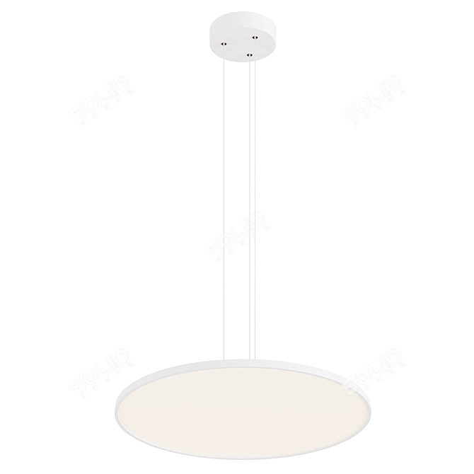  Height-Adjustable LED Pendant Chandelier 3D model image 2