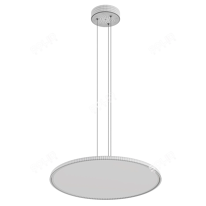  Height-Adjustable LED Pendant Chandelier 3D model image 3