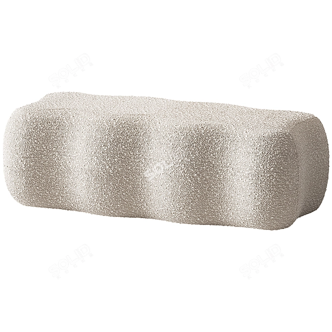 Chic June Ottoman and Bench 3D model image 2