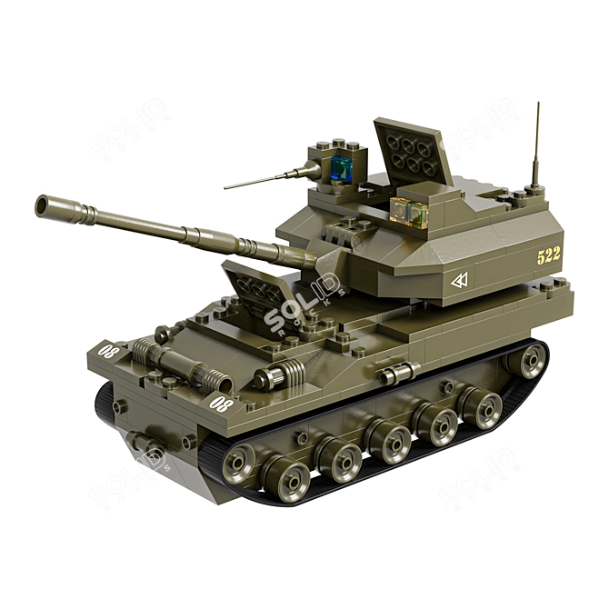 Tank 522 Lego Model Kit 3D model image 2