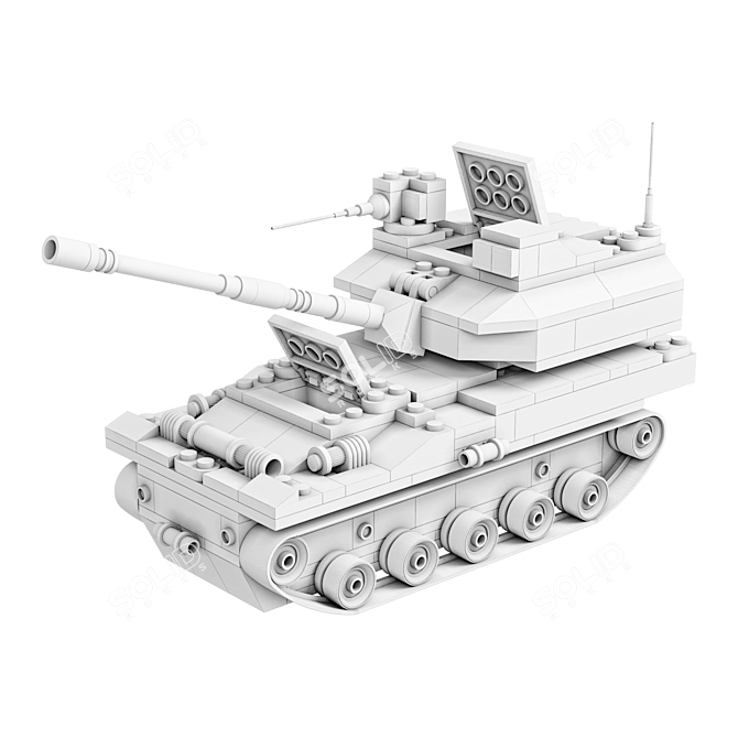 Tank 522 Lego Model Kit 3D model image 4