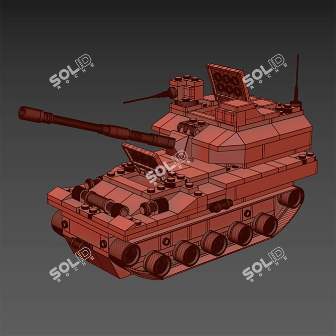 Tank 522 Lego Model Kit 3D model image 5