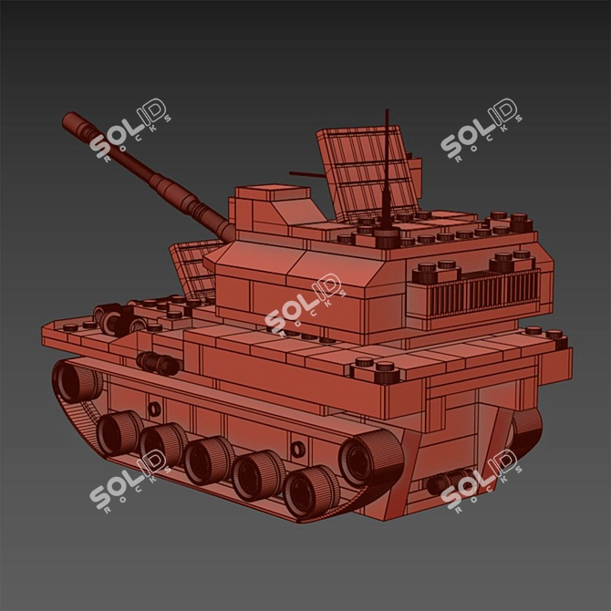 Tank 522 Lego Model Kit 3D model image 6